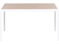 Beliani Set da pranzo da giardino 4 posti VISSO Grigio/Bianco Bianco Beige Grigio