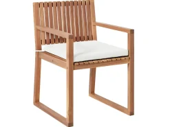 Best Beliani Set da pranzo da giardino 8 posti SASSARI II PREMIUM Legno di acacia certificato Bianco sporco Bianco Marrone