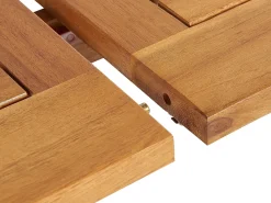 Beliani Set da pranzo da giardino 8 posti MAUI PREMIUM Legno d'acacia Blu Blu Marrone