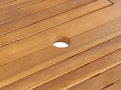 Beliani Set da pranzo da giardino 8 posti MAUI PREMIUM Legno d'acacia Blu Blu Marrone