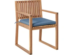 New Beliani Set da pranzo da giardino 8 posti SASSARI PREMIUM Legno di acacia certificato Blu Blu Marrone