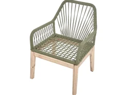 Online Beliani Set da pranzo da giardino 6 posti OLBIA Verde oliva Beige Marrone Verde