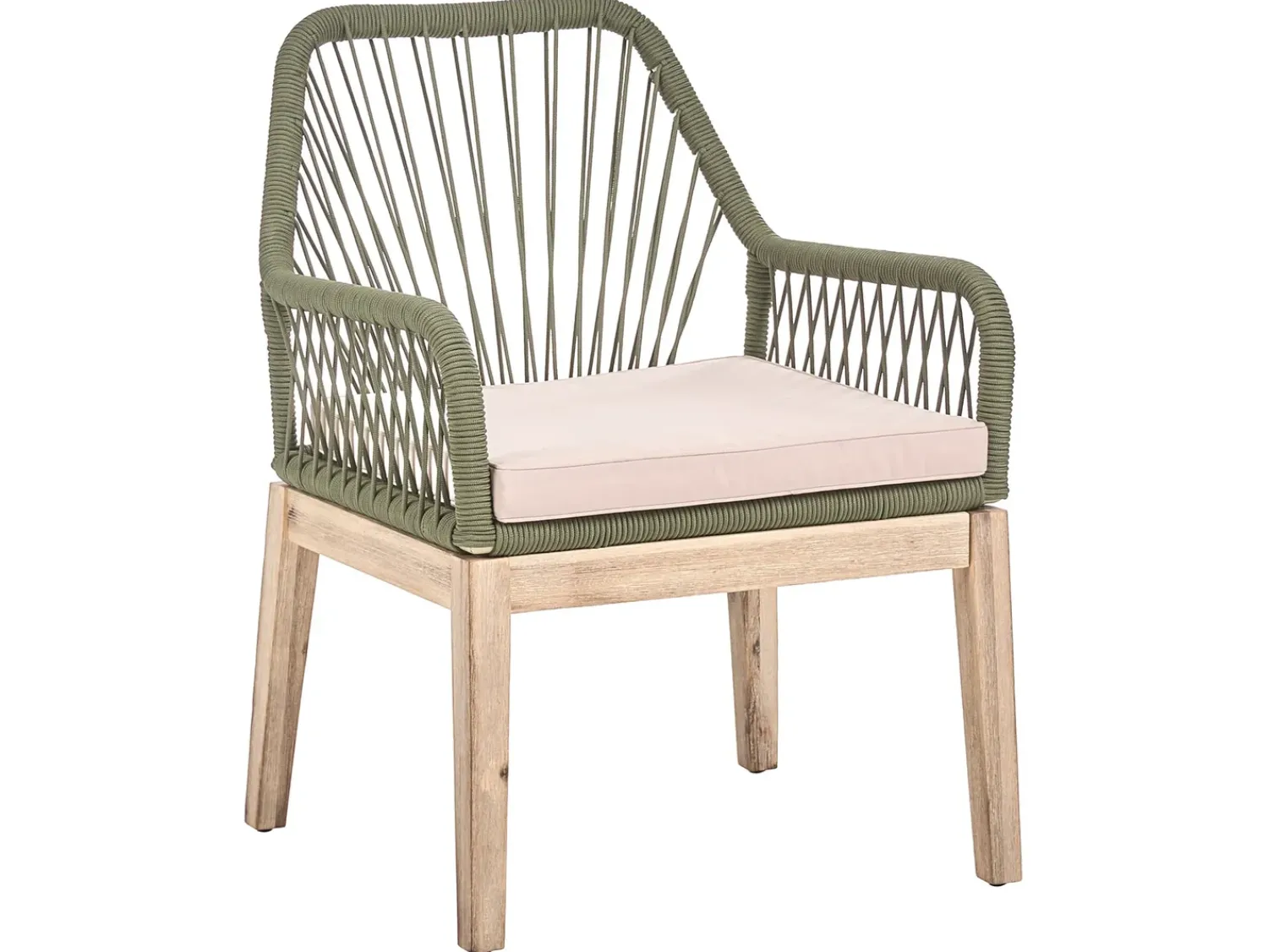 Online Beliani Set da pranzo da giardino 6 posti OLBIA Verde oliva Beige Marrone Verde