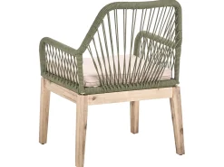 Online Beliani Set da pranzo da giardino 6 posti OLBIA Verde oliva Beige Marrone Verde