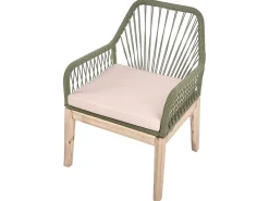 Online Beliani Set da pranzo da giardino 6 posti OLBIA Verde oliva Beige Marrone Verde