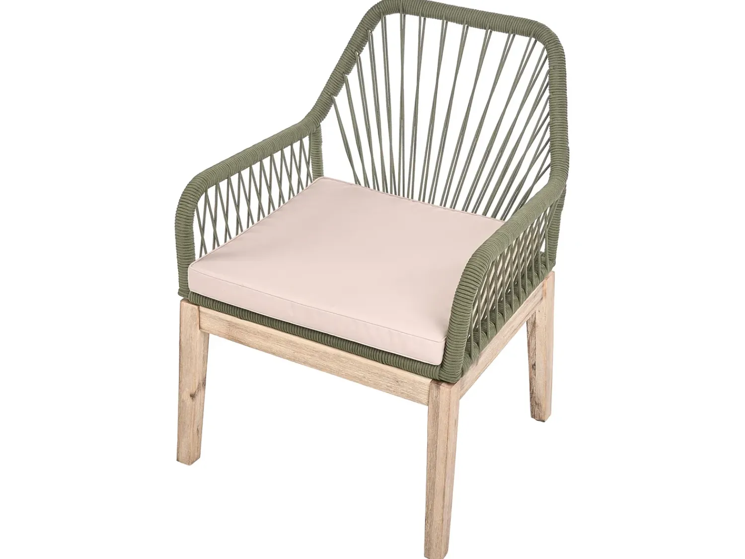 Online Beliani Set da pranzo da giardino 6 posti OLBIA Verde oliva Beige Marrone Verde