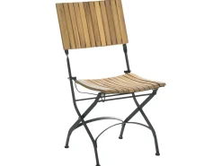 Hot Beliani 4 posti LASCARI Pieghevole Legno d'acacia Marrone chiaro Marrone Nero