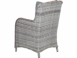 Online Beliani Set da pranzo da giardino 6 posti CASCAIS con cuscini Rattan sintetico (PE) Grigio