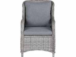 Online Beliani Set da pranzo da giardino 6 posti CASCAIS con cuscini Rattan sintetico (PE) Grigio