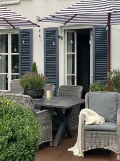 Online Beliani Set da pranzo da giardino 6 posti CASCAIS con cuscini Rattan sintetico (PE) Grigio