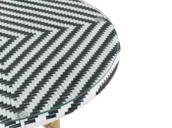 Outlet Beliani Set da pranzo da giardino 4 posti RIFREDDO Rattan sintetico (PE) Nero/Bianco Bianco Beige Naturale Nero