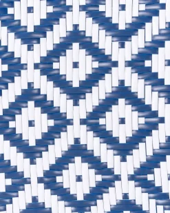 Clearance Beliani Set da pranzo da giardino 4 posti RIFREDDO Rattan sintetico (PE) Blu Beige Bianco Naturale Blu
