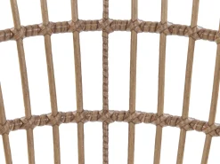 Beliani Set da pranzo da giardino 6 posti ALIANO II con cuscini Rattan sintetico (PE) Beige Beige Beige Naturale Nero