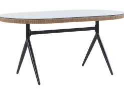 Beliani Set da pranzo da giardino 6 posti ALIANO con cuscini Rattan sintetico (PE) Rosa pastello Beige Naturale Nero Rosa