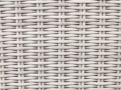 New Beliani Set da pranzo da giardino 6 posti CASCAIS con cuscini Rattan sintetico (PE) Beige Beige Grigio