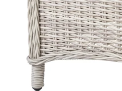 New Beliani Set da pranzo da giardino 6 posti CASCAIS con cuscini Rattan sintetico (PE) Beige Beige Grigio