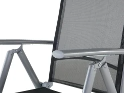 Outlet Beliani Set da pranzo da giardino 6 posti CATANIA Nero Argento Nero
