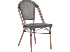 Discount Beliani Set da pranzo da giardino 4 posti RIFREDDO Rattan sintetico (PE) Grigio Marrone Grigio