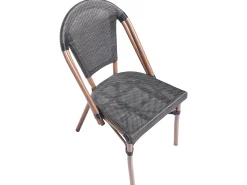 Discount Beliani Set da pranzo da giardino 4 posti RIFREDDO Rattan sintetico (PE) Grigio Marrone Grigio