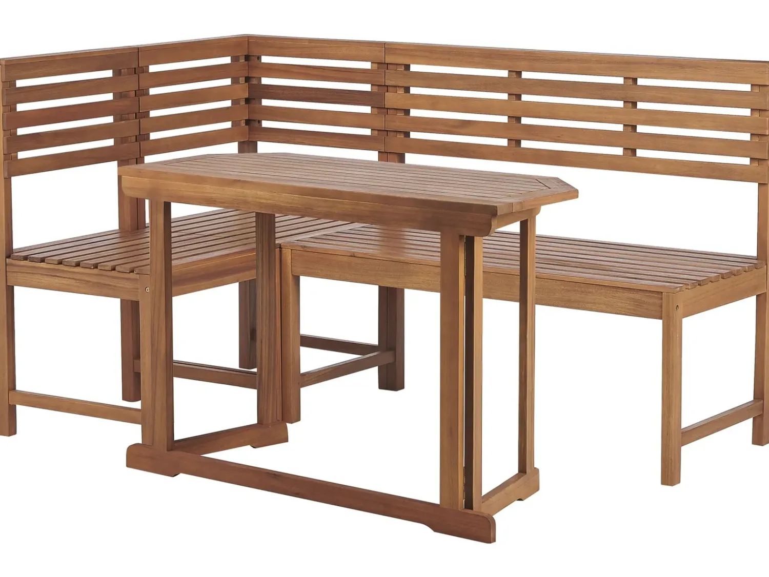 Sale Beliani Set da pranzo per balcone 4 posti TREIA Legno d'acacia Marrone