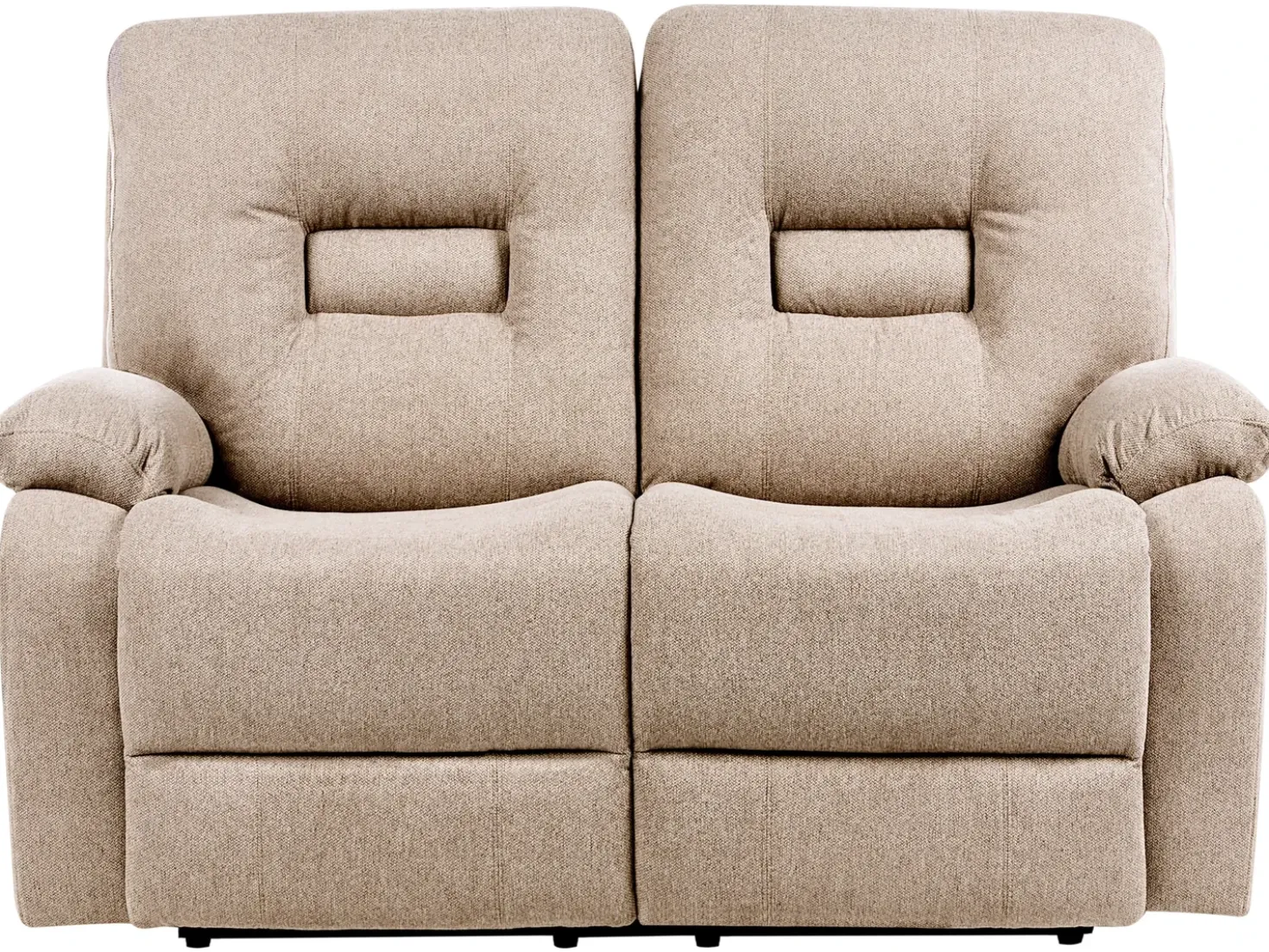 Set da salotto con poltrona reclinabile manuale 6 posti BERGEN Tessuto Beige
