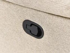 Set da salotto con poltrona reclinabile manuale 6 posti BERGEN Tessuto Beige