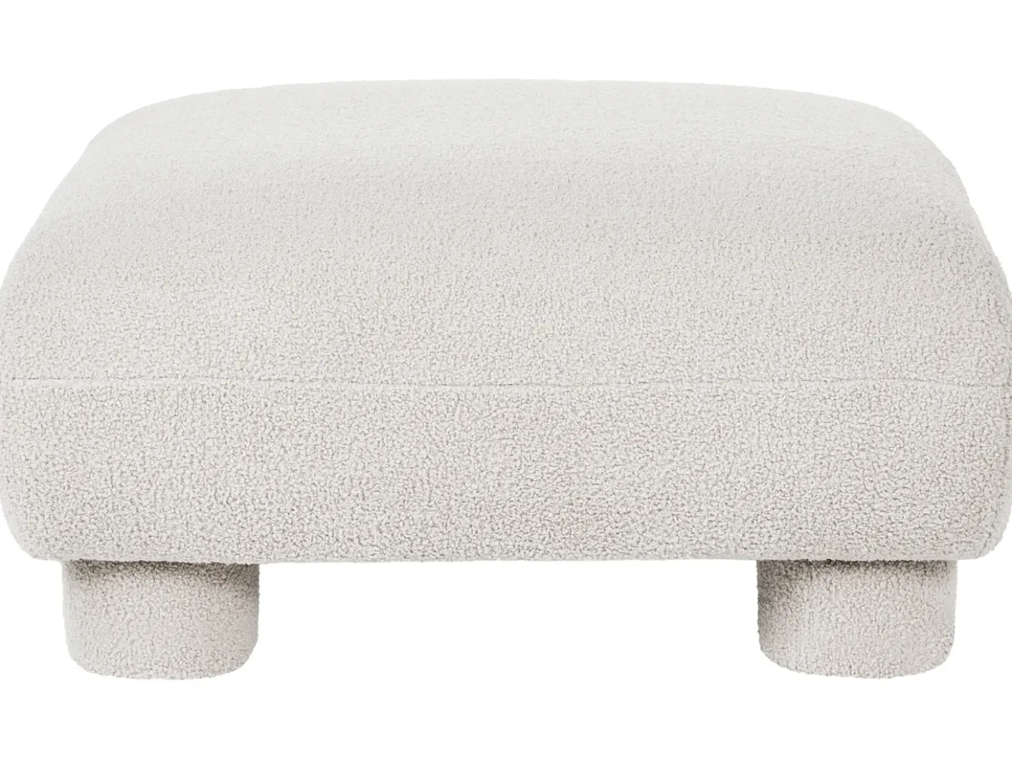 Set da salotto modulare 4 posti MJALBI Bouclé Bianco sporco con ottomana