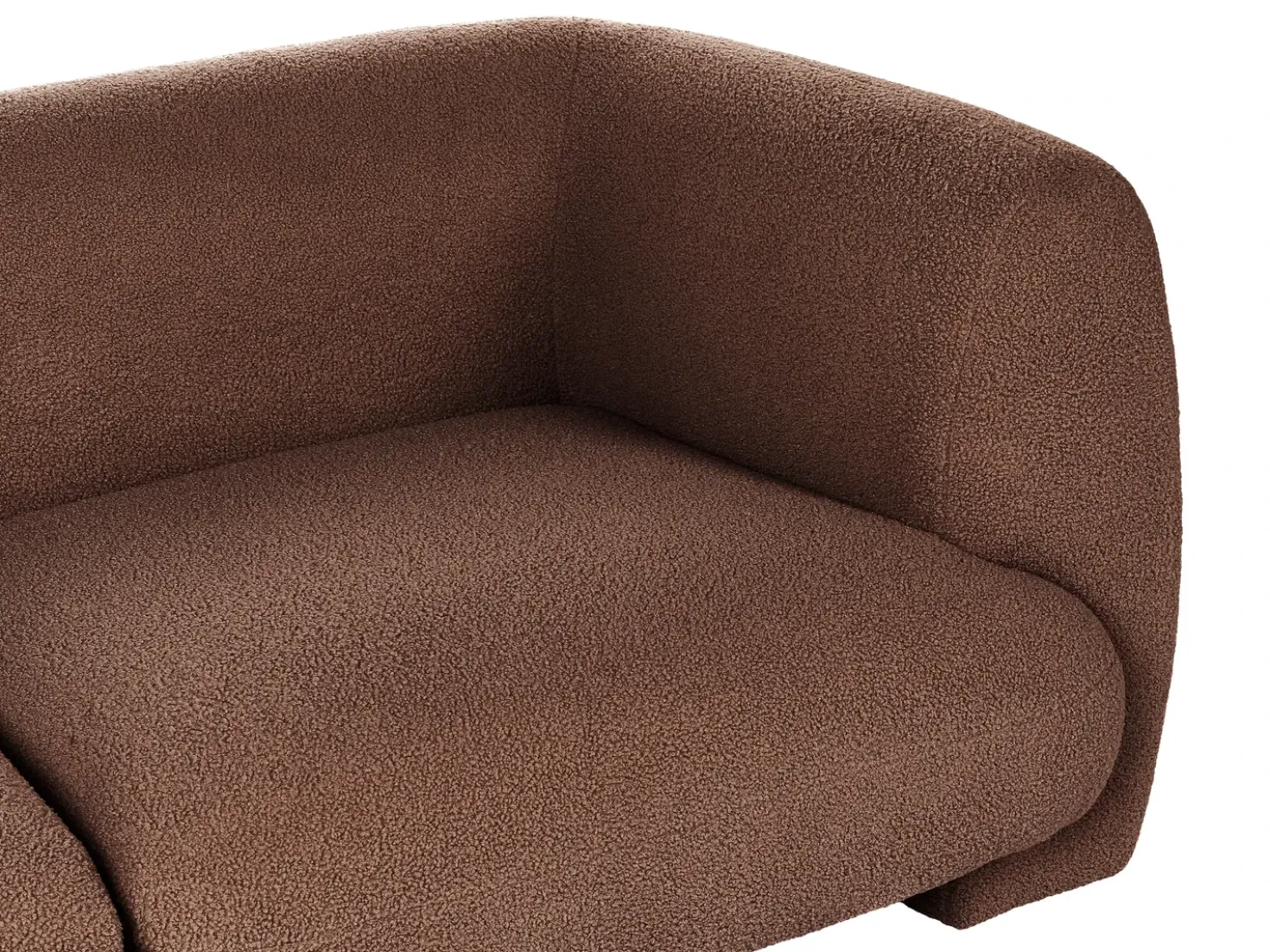 Set da salotto modulare 4 posti MJALBI Bouclé Marrone