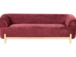 Set da salotto 5 posti ALNOR Ciniglia Bordeaux