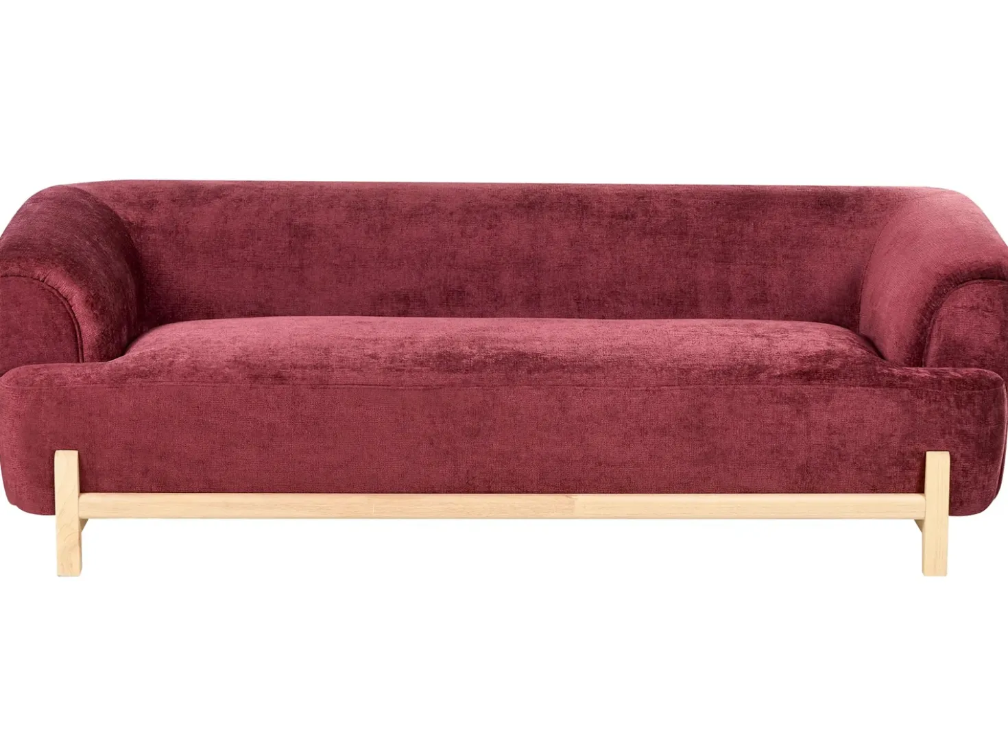 Set da salotto 5 posti ALNOR Ciniglia Bordeaux