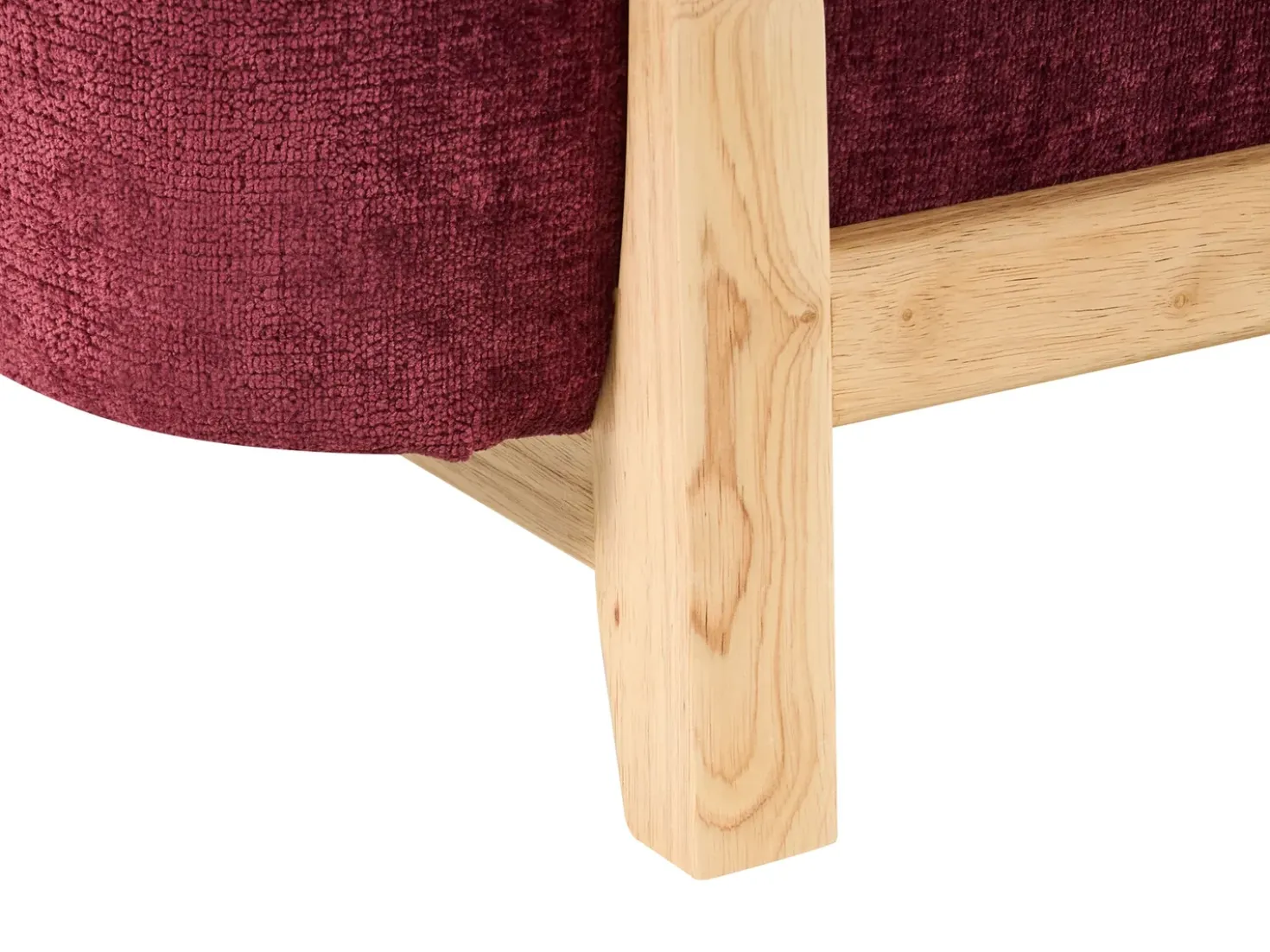 Set da salotto 5 posti ALNOR Ciniglia Bordeaux