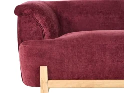 Set da salotto 5 posti ALNOR Ciniglia Bordeaux