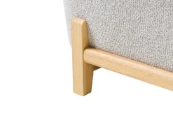 Set da salotto 5 posti ALNOR Tessuto Grigio chiaro