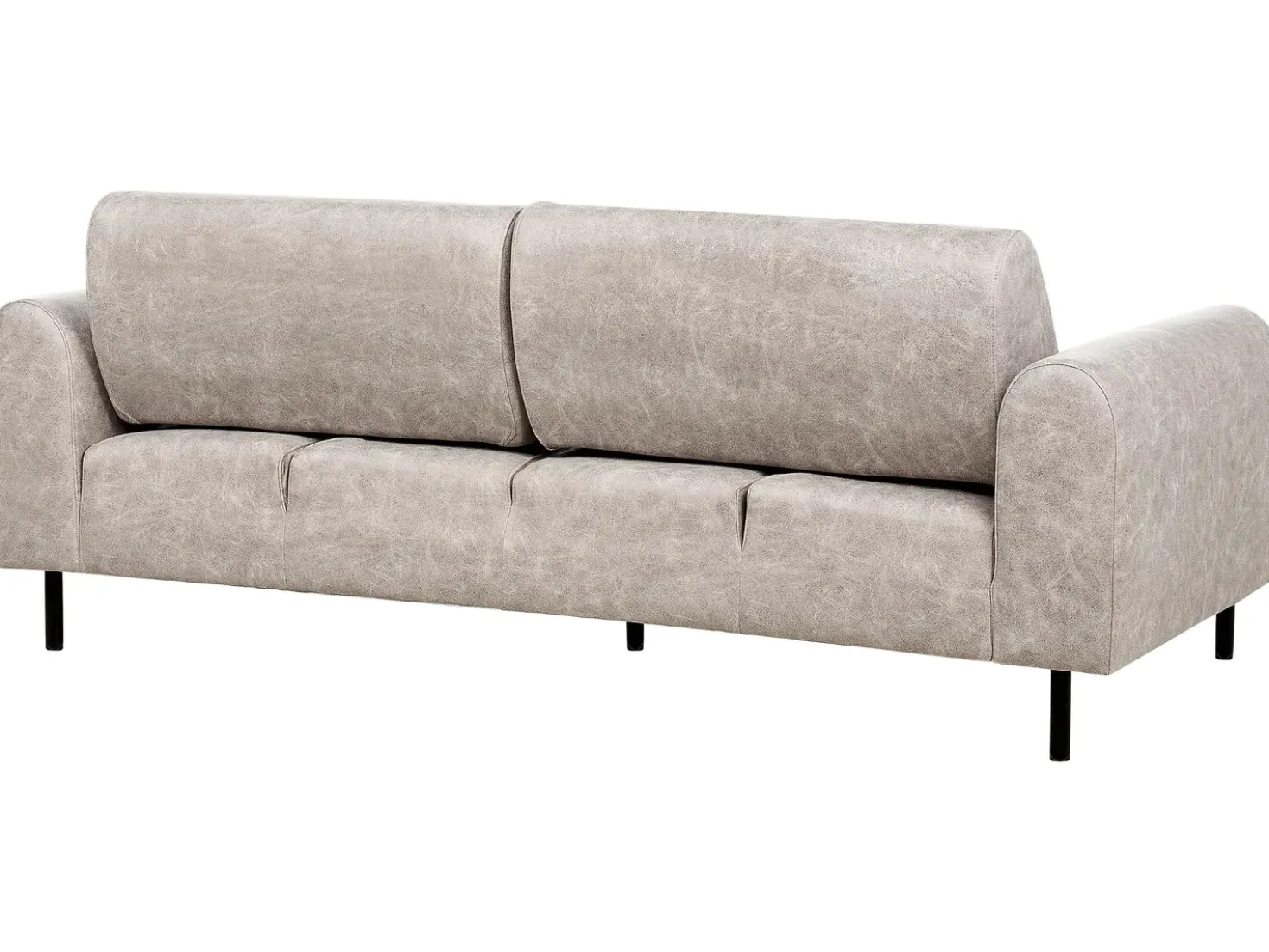 Set da salotto 4 posti ASKIM Tessuto Grigio chiaro