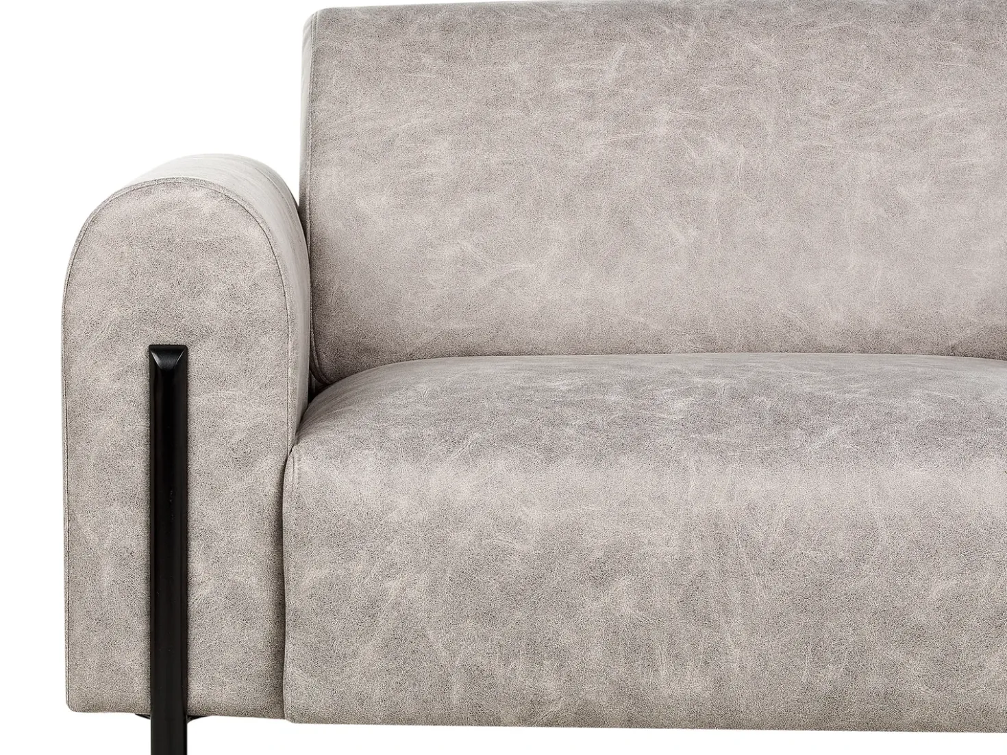 Set da salotto 4 posti ASKIM Tessuto Grigio chiaro