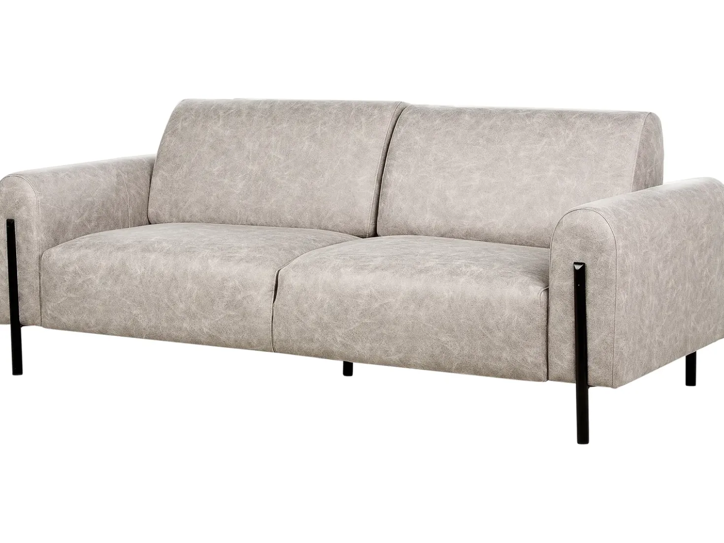 Set da salotto 4 posti ASKIM Tessuto Grigio chiaro