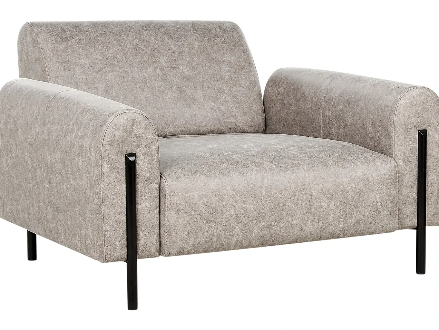 Set da salotto 4 posti ASKIM Tessuto Grigio chiaro