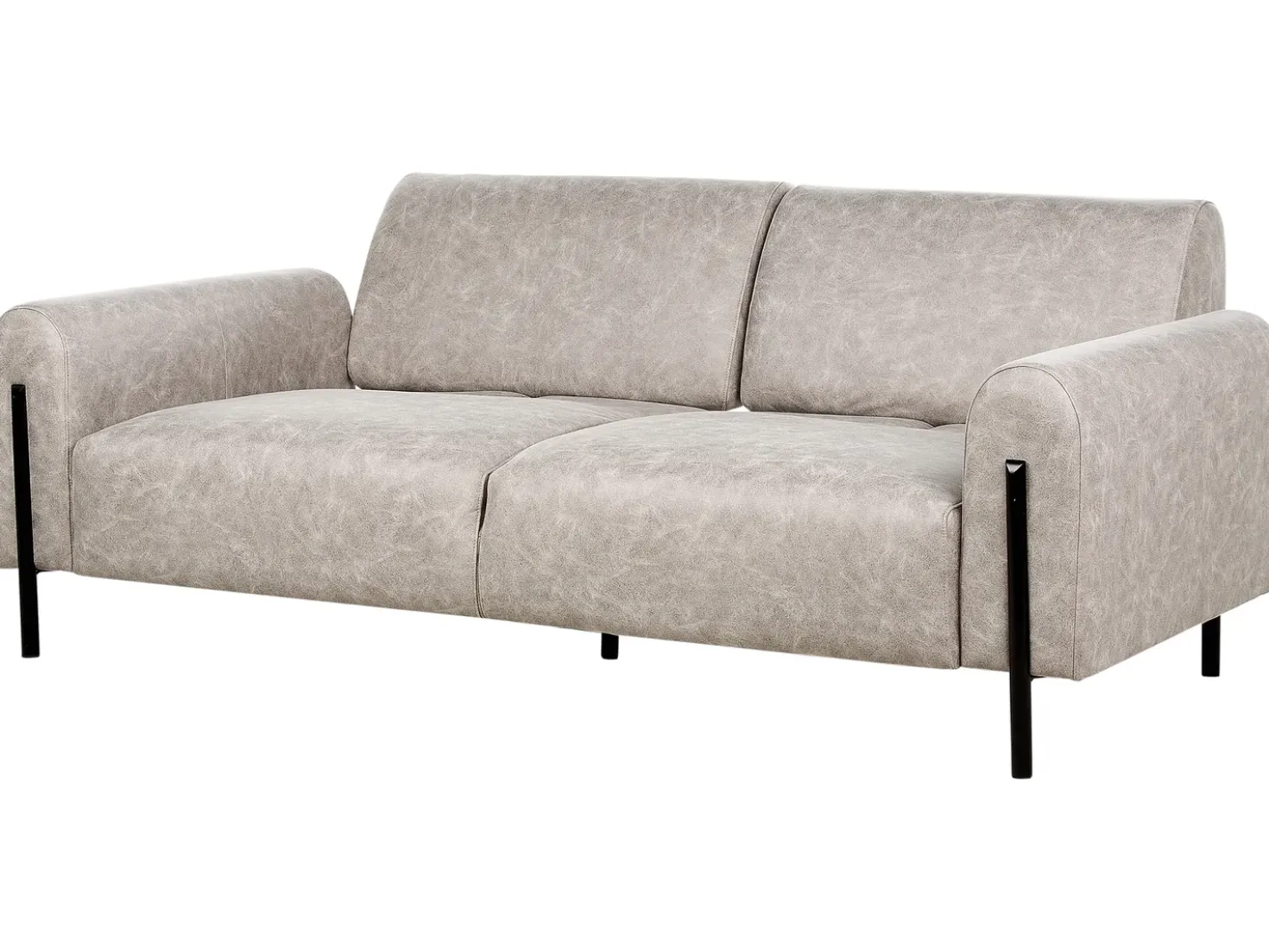 Set da salotto 4 posti ASKIM Tessuto Grigio chiaro