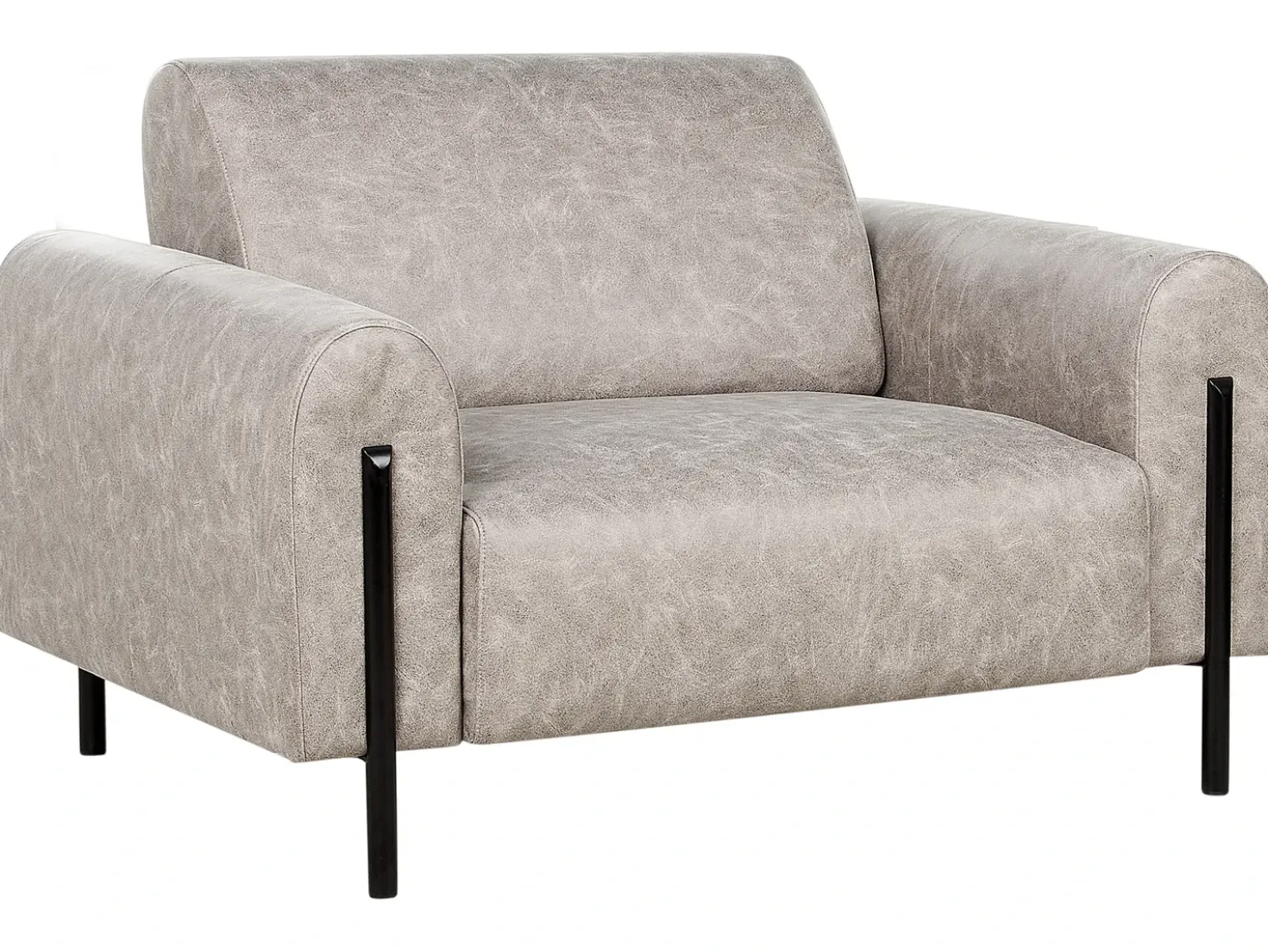 Set da salotto 4 posti ASKIM Tessuto Grigio chiaro