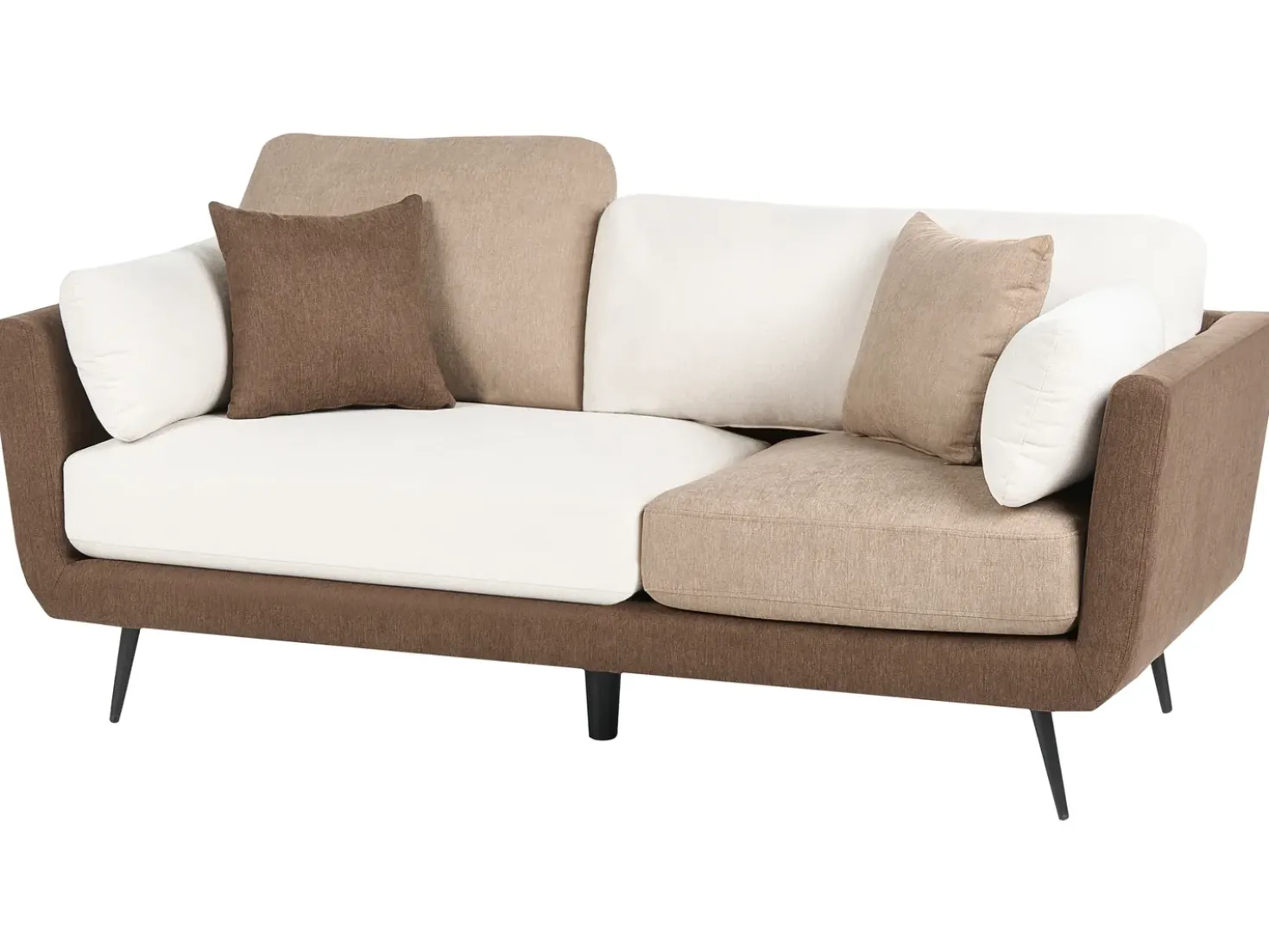 Set da salotto 4 posti BOLGA Tessuto Marrone