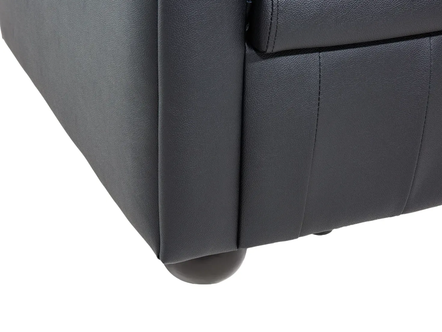 Set da salotto 4 posti CHESTERFIELD Pelle naturale Nero