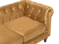 Set da salotto 4 posti CHESTERFIELD Velluto Oro