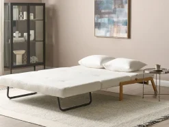 Set da salotto 3 posti EDLAND Bouclé Bianco con Pouf