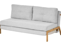 Set da salotto 3 posti EDLAND Tessuto Grigio chiaro con Pouf