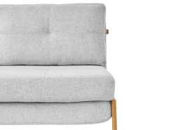 Set da salotto 3 posti EDLAND Tessuto Grigio chiaro con Pouf