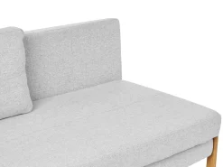 Set da salotto 3 posti EDLAND Tessuto Grigio chiaro con Pouf