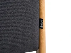 Set da salotto 3 posti EDLAND Tessuto Nero con Pouf