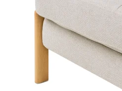 Set da salotto 3 posti EDLAND Tessuto Beige chiaro con Pouf