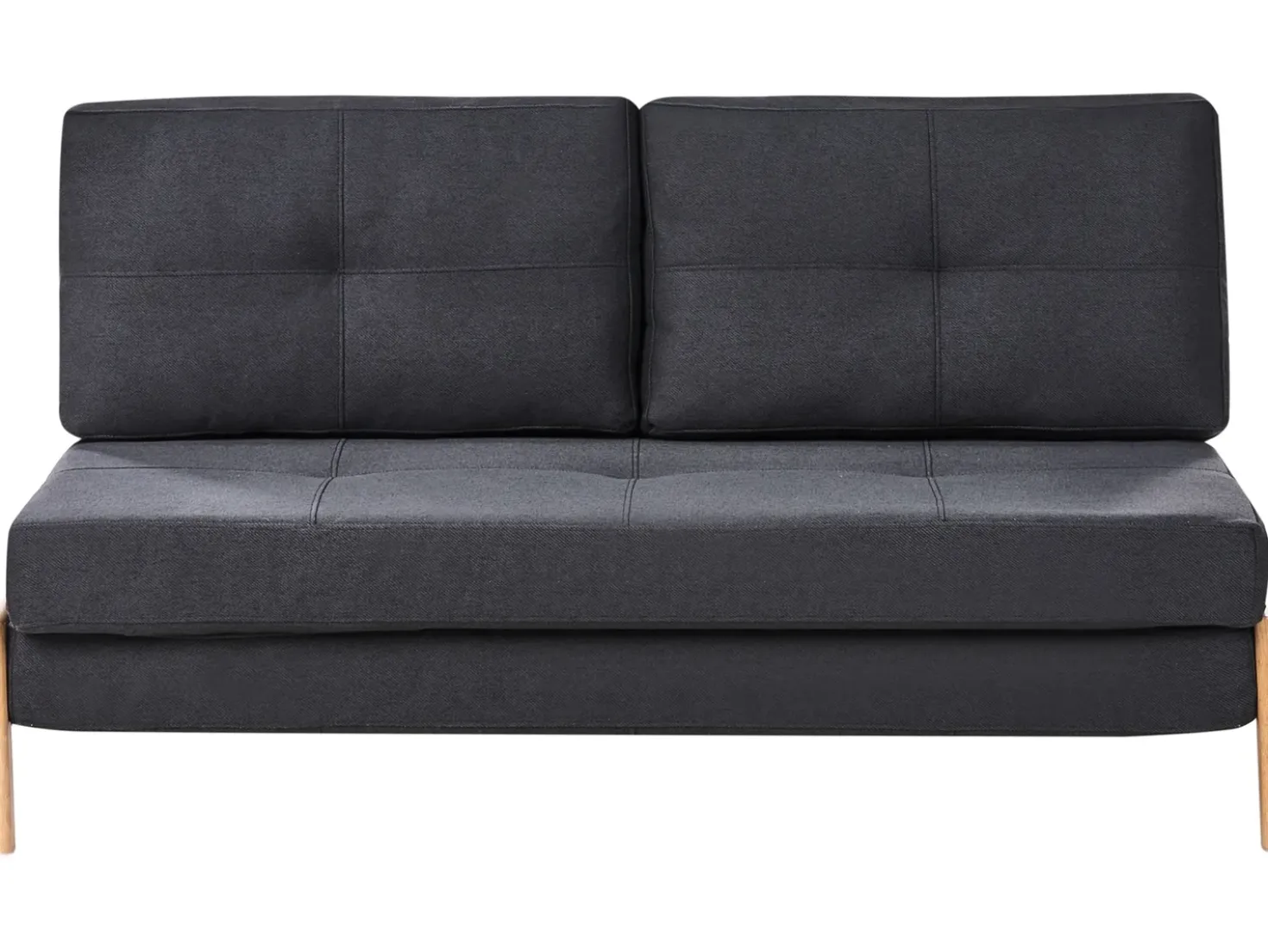 Set da salotto 3 posti EDLAND Tessuto Nero con Panca