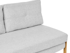 Set da salotto 3 posti EDLAND Tessuto Grigio chiaro con Panca